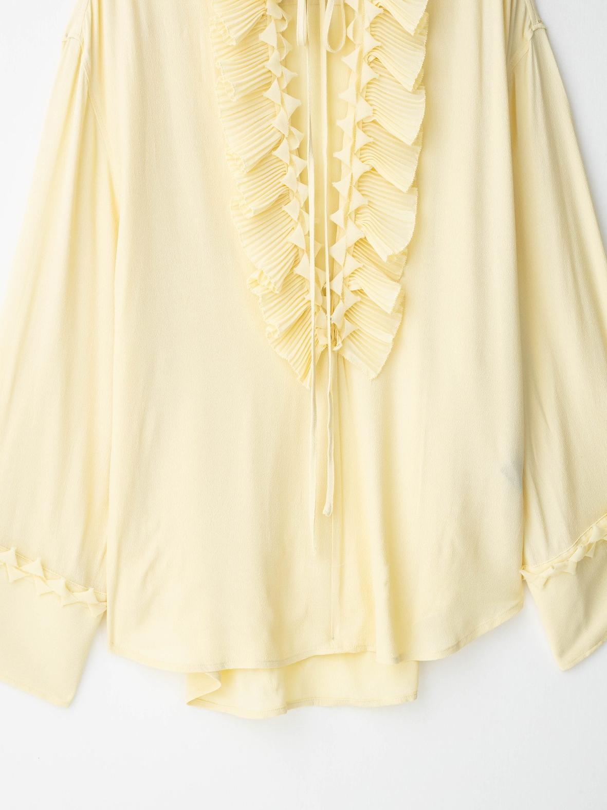 Chic and Elegant Yellow Ruffled Blouse