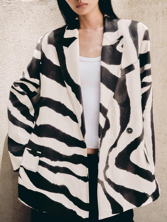 Zebra Print Blazer