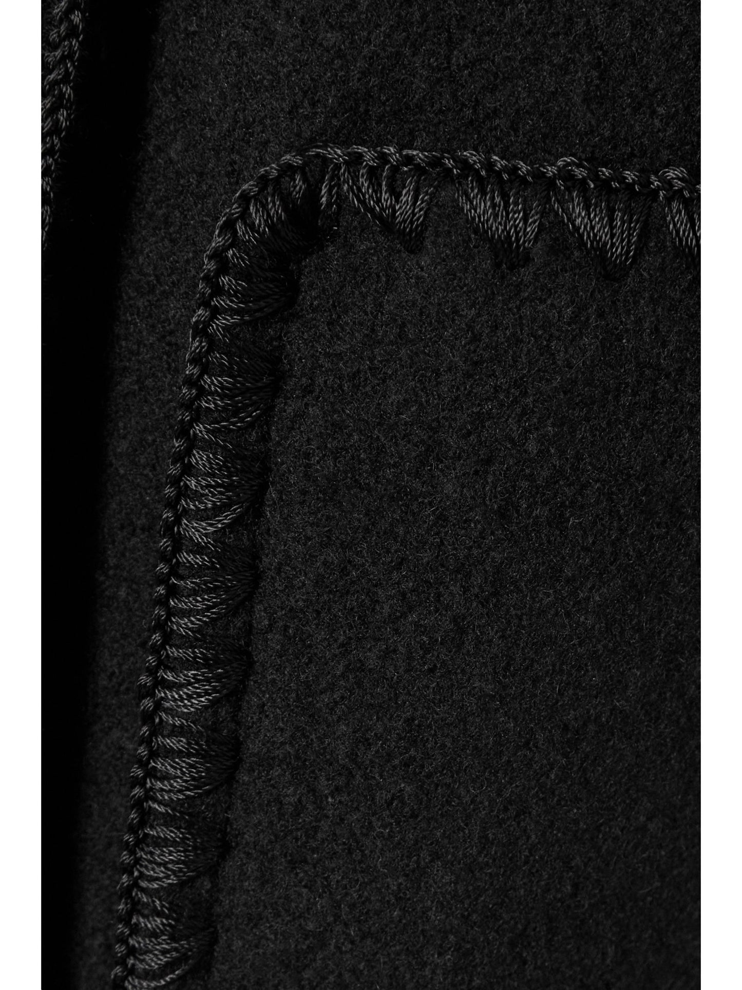 Draped fringed wool-blend bouclé jacket