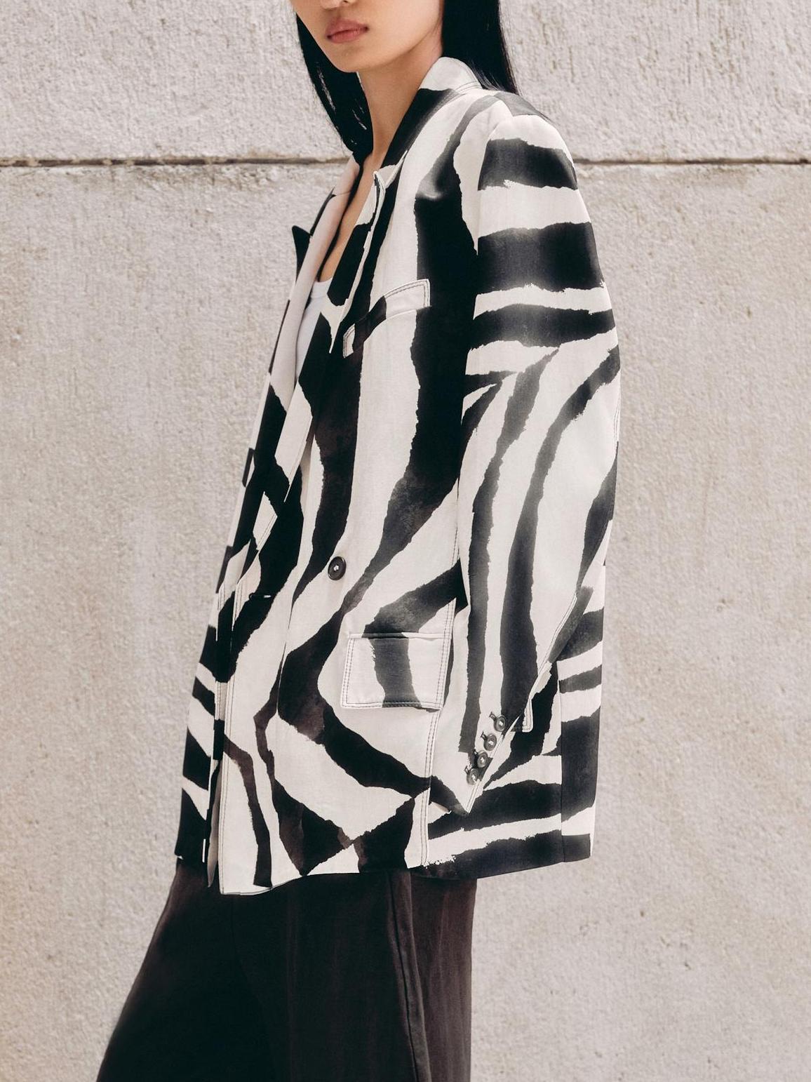 Zebra Print Blazer