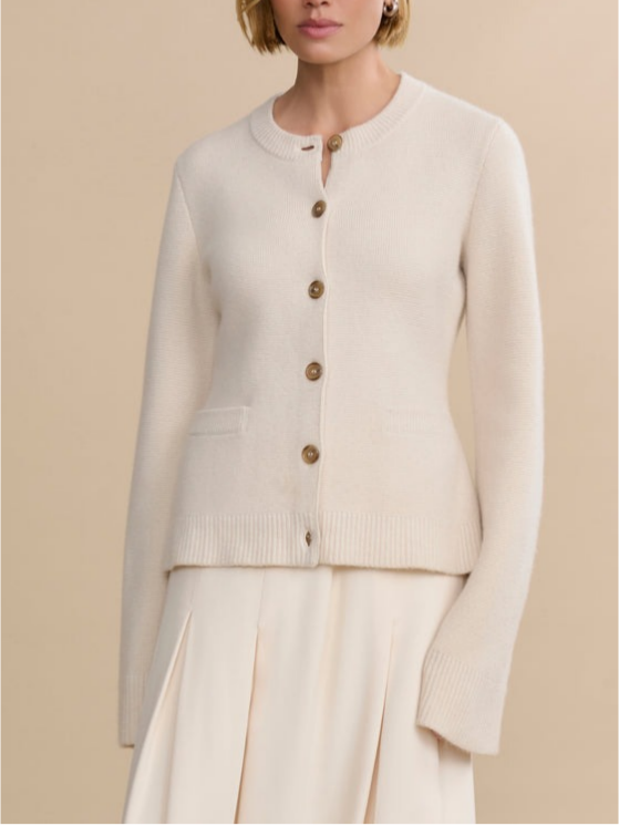 Elegant Button - Front Knit Cardigan