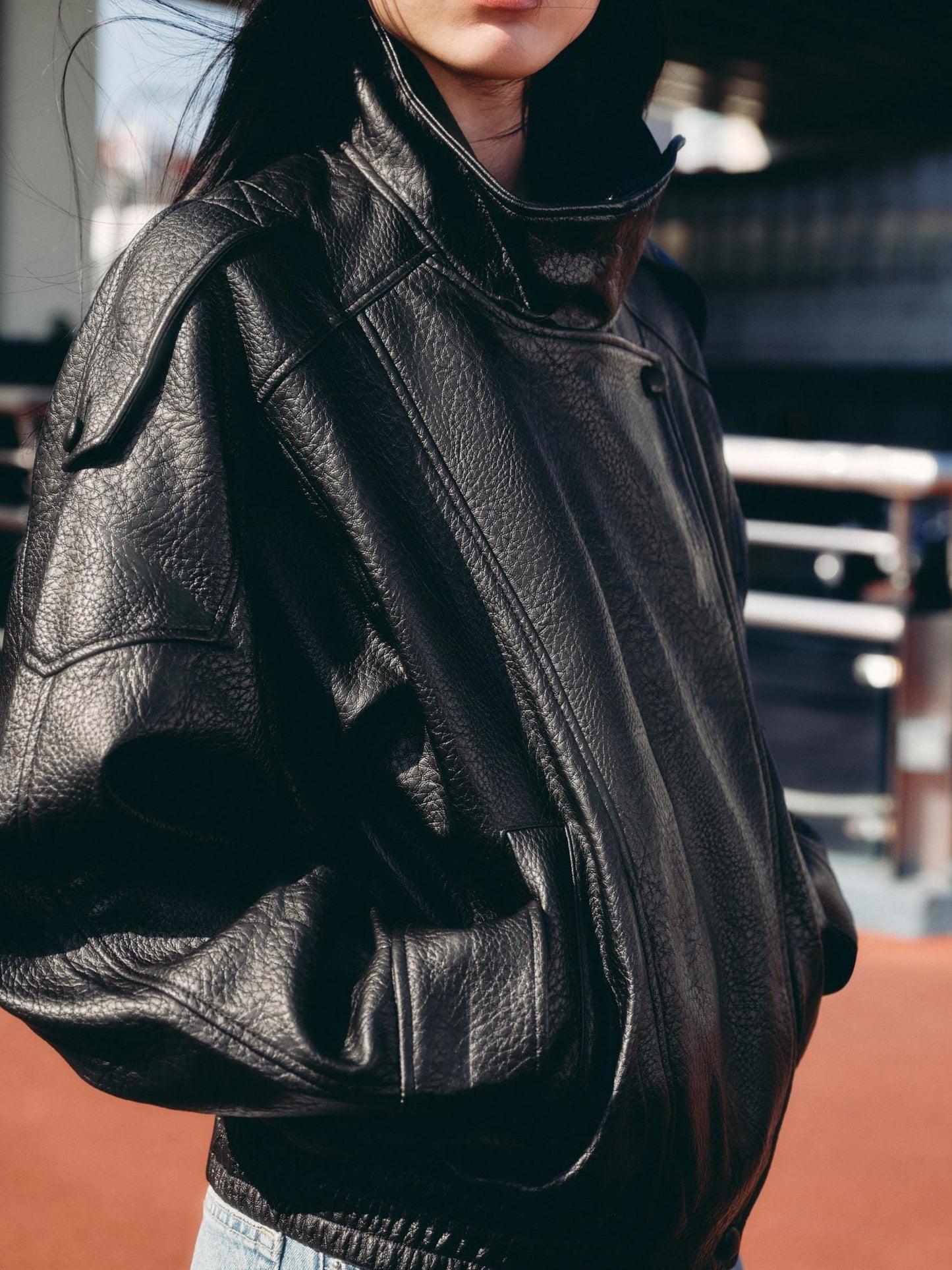 Faux Leather Jacket