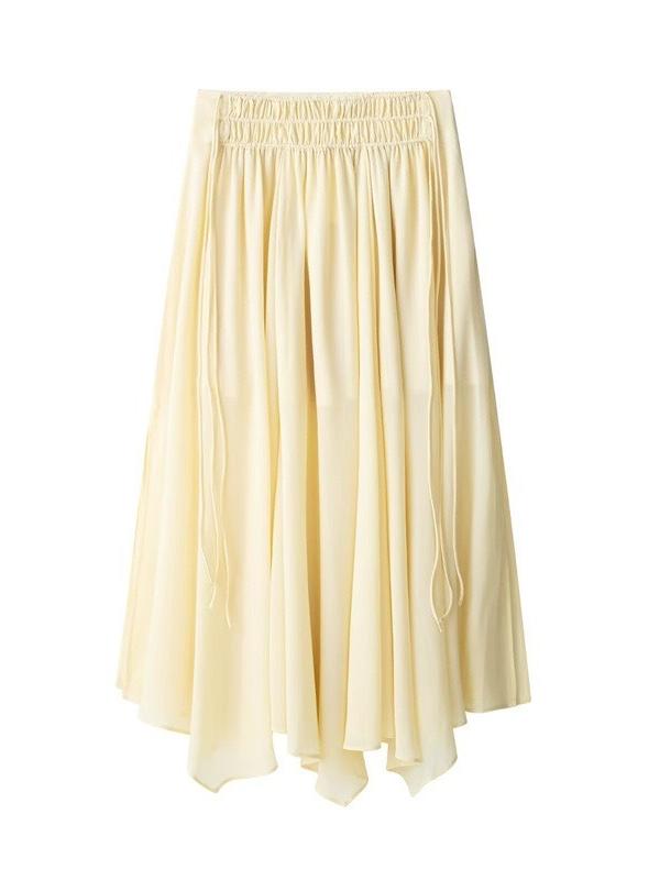 Elegant Light - Yellow Flowy Skirt