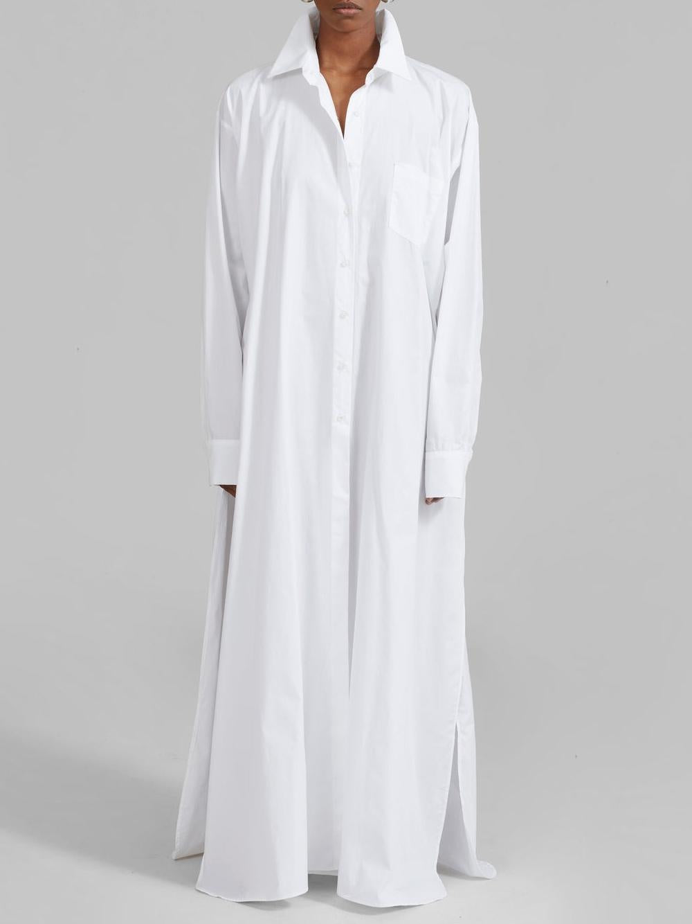 Elegant Shirt Maxi Dress