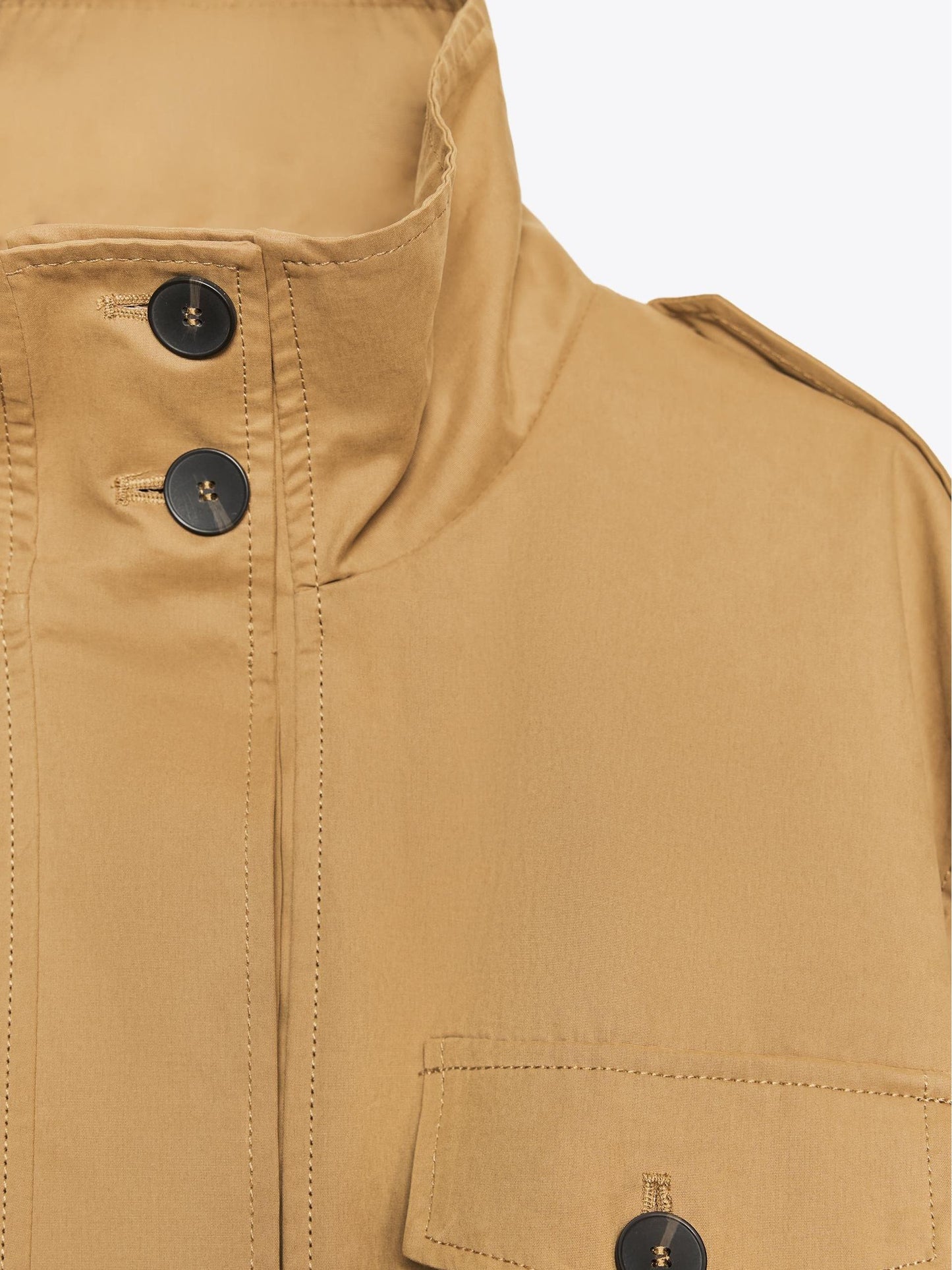 Stylish Camel Short Trench Coat