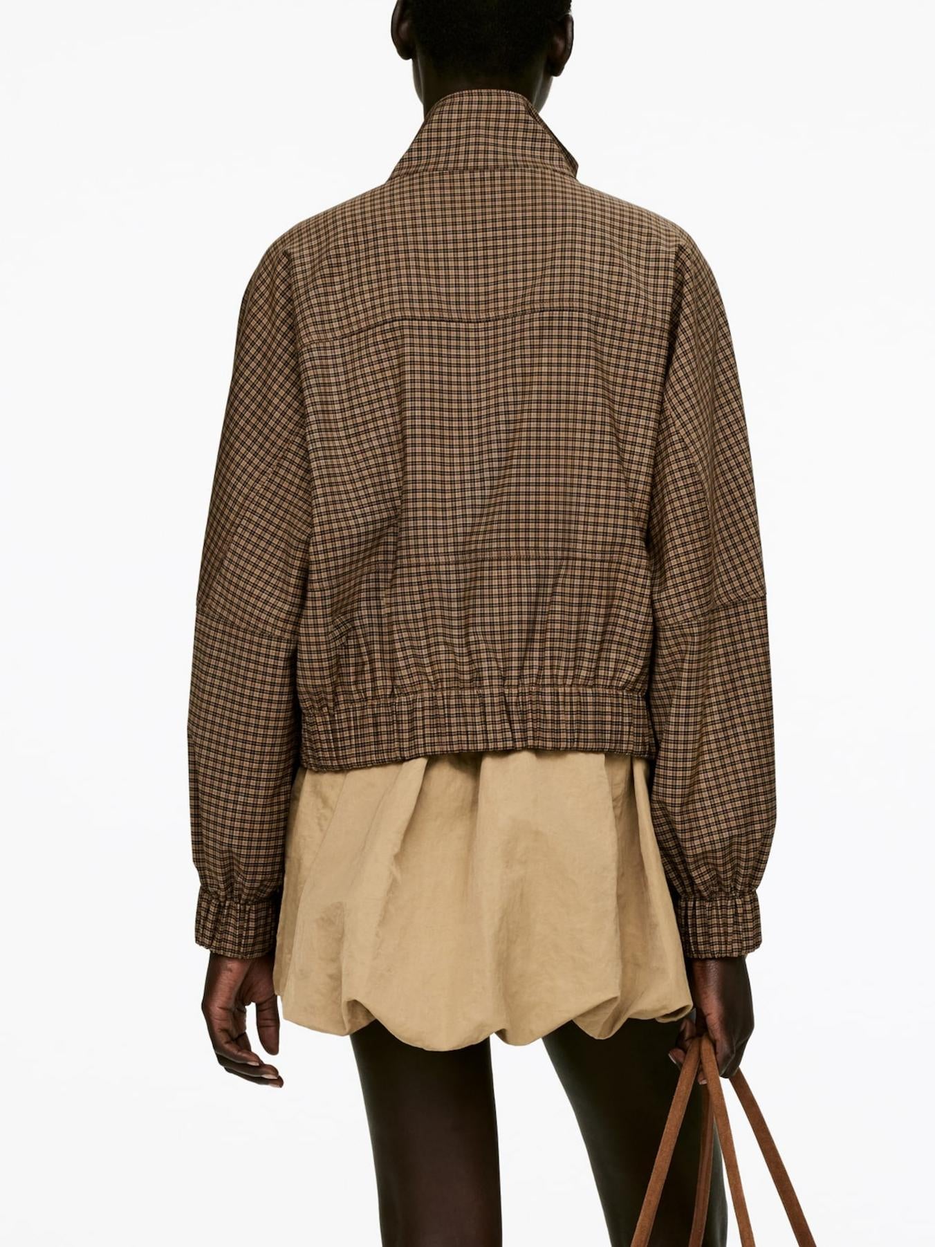 Fall - Perfect Checkered Zip - Up Jacket