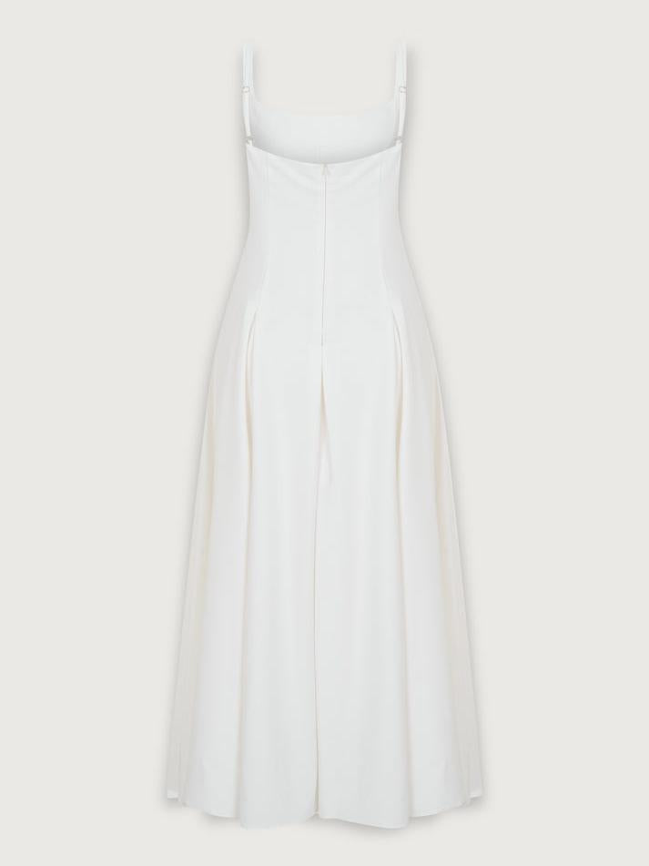 Elegant Square - Neck Sleeveless Maxi Dress