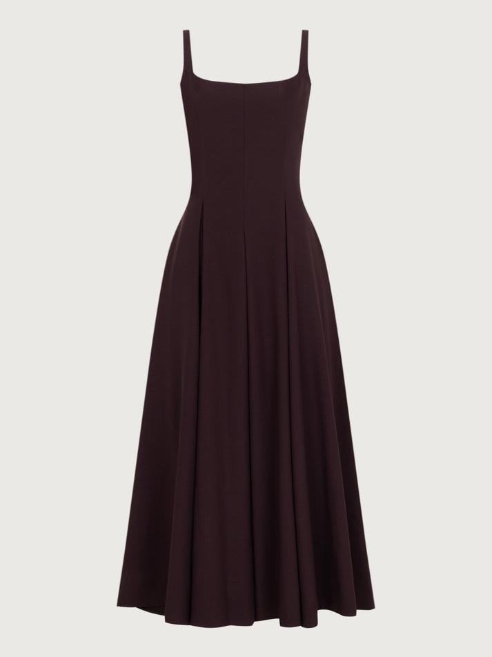 Elegant Square - Neck Sleeveless Maxi Dress