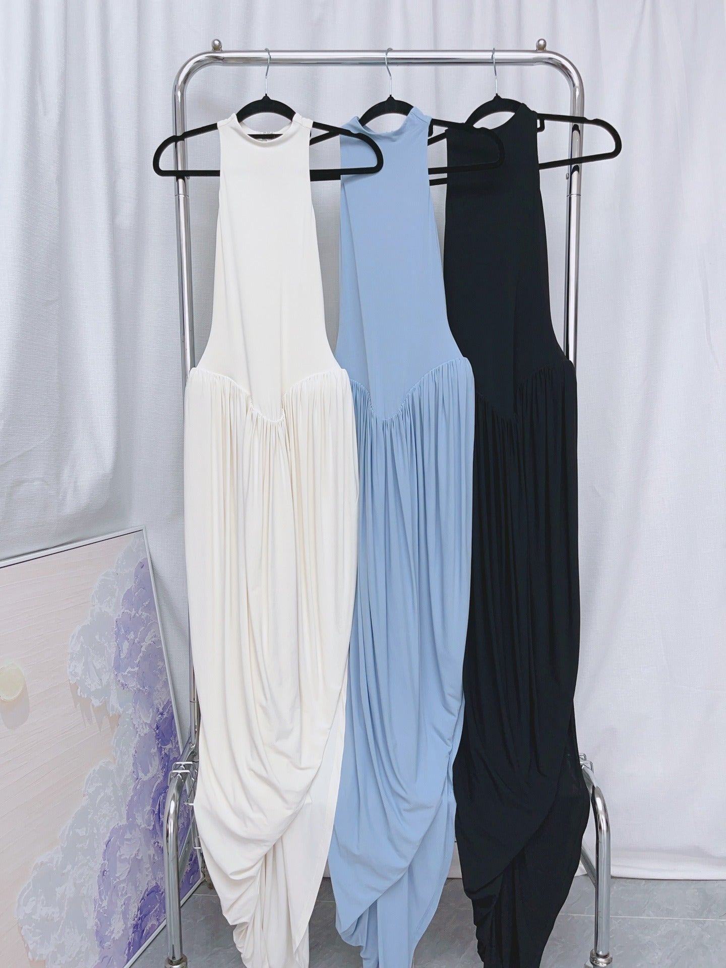Elegant Halter Neck Maxi Dress