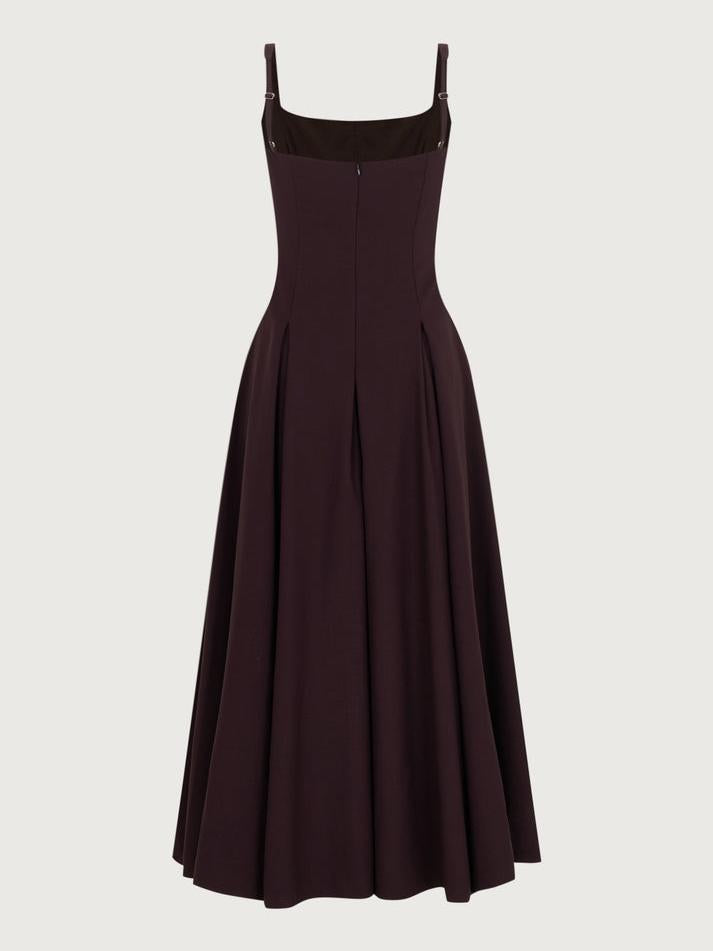 Elegant Square - Neck Sleeveless Maxi Dress