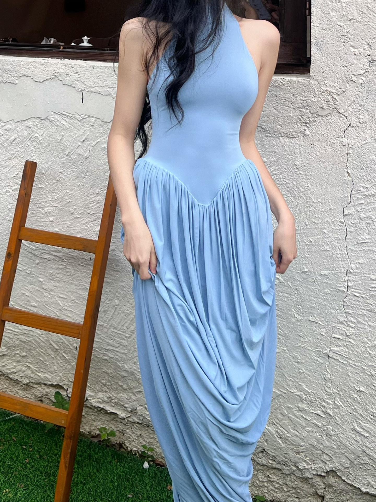 Elegant Halter Neck Maxi Dress