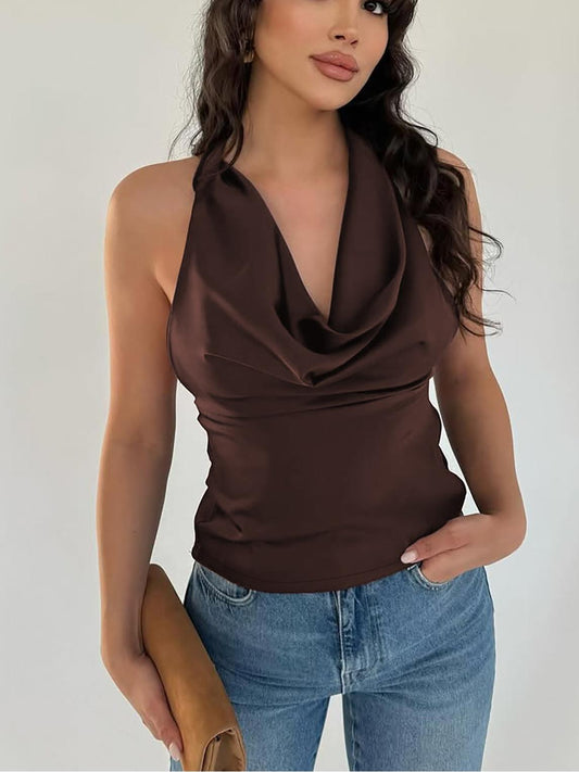 Sexy and Stylish Halter - neck Top