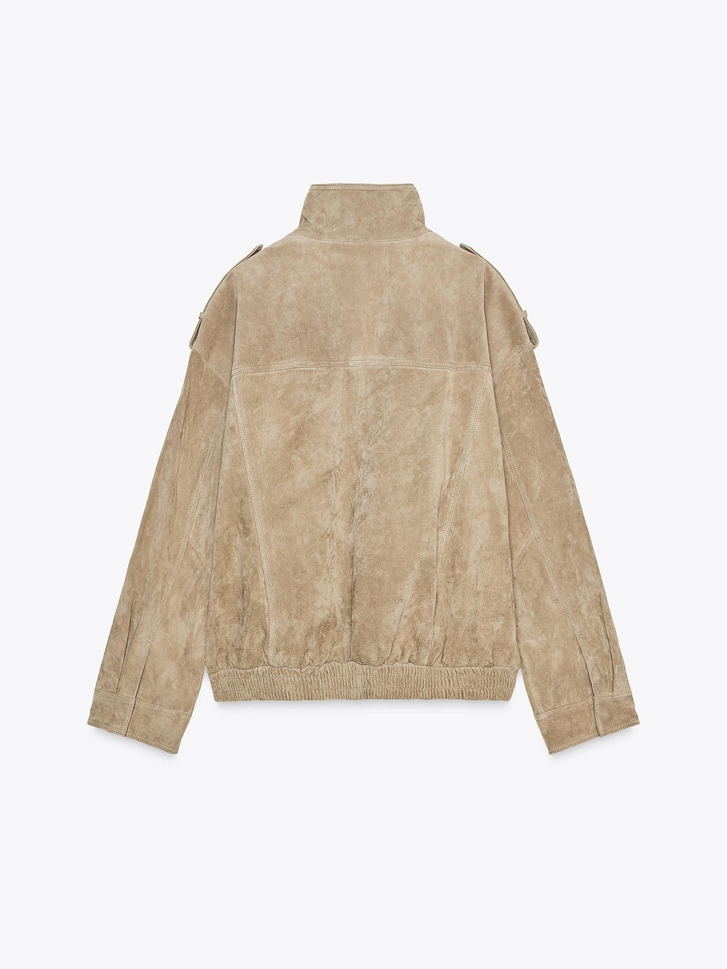 Suede Beige Leather Jacket
