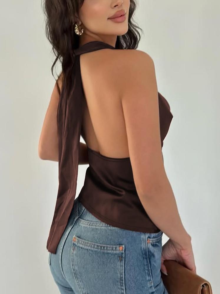 Sexy and Stylish Halter - neck Top
