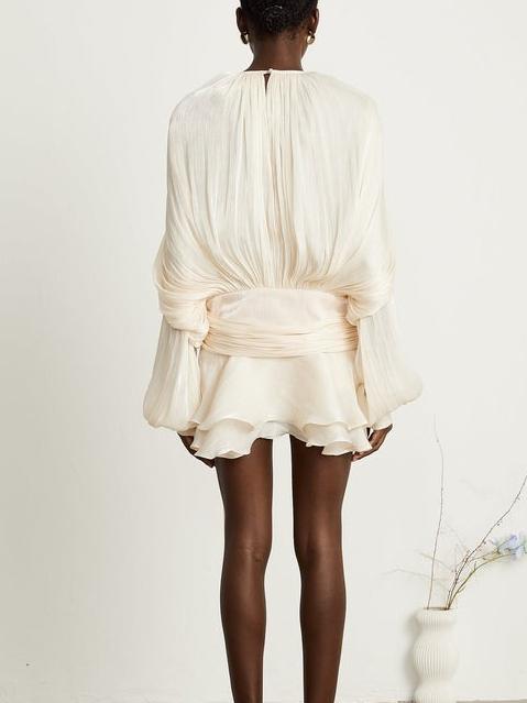 Eugénie ruffled mini dress
