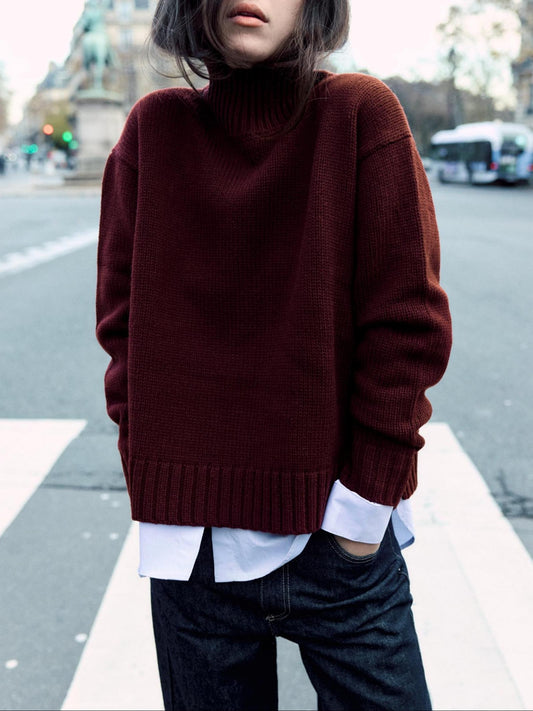 High Neck Knit Sweater