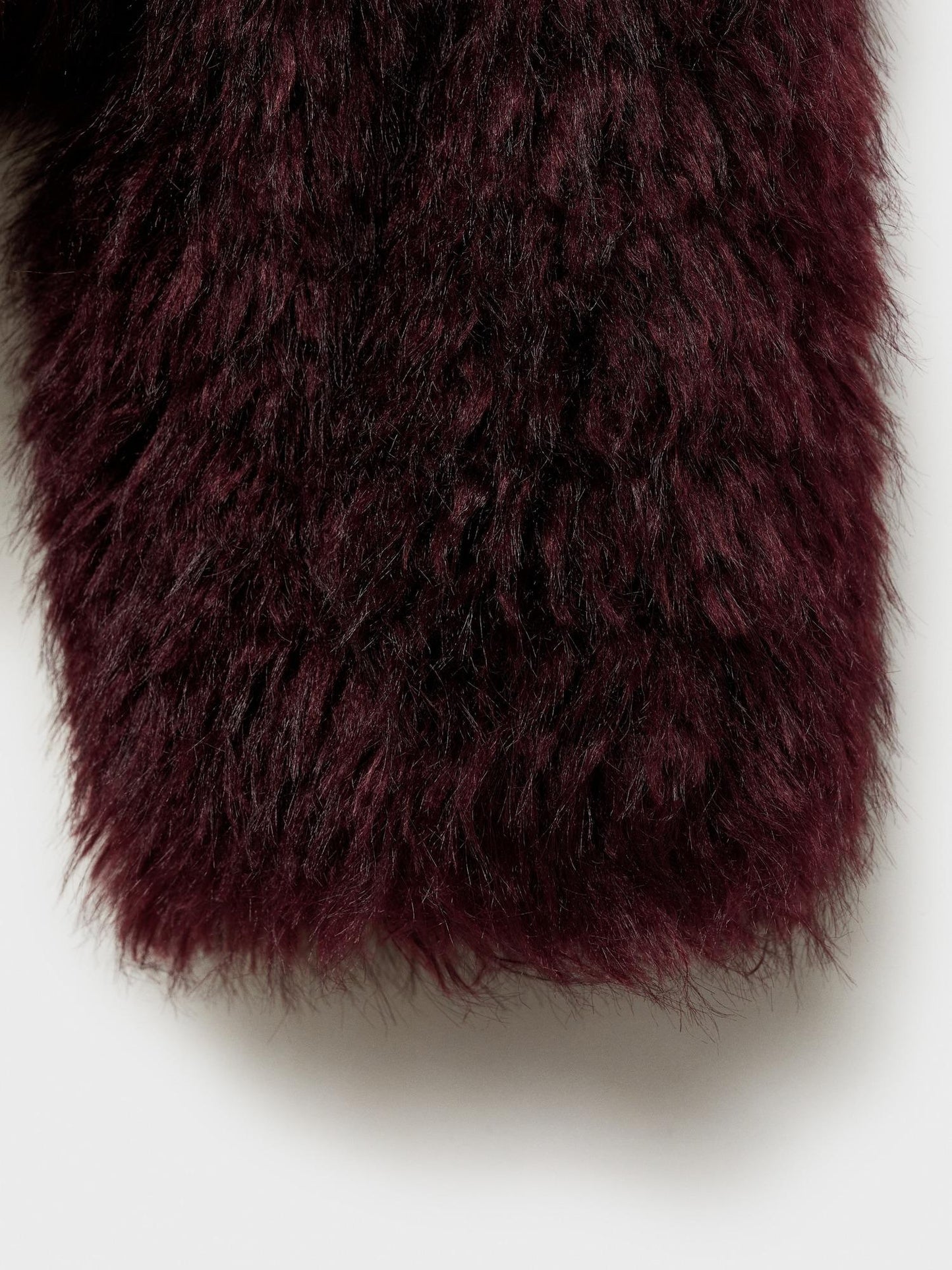 Faux fur jacket with lapels