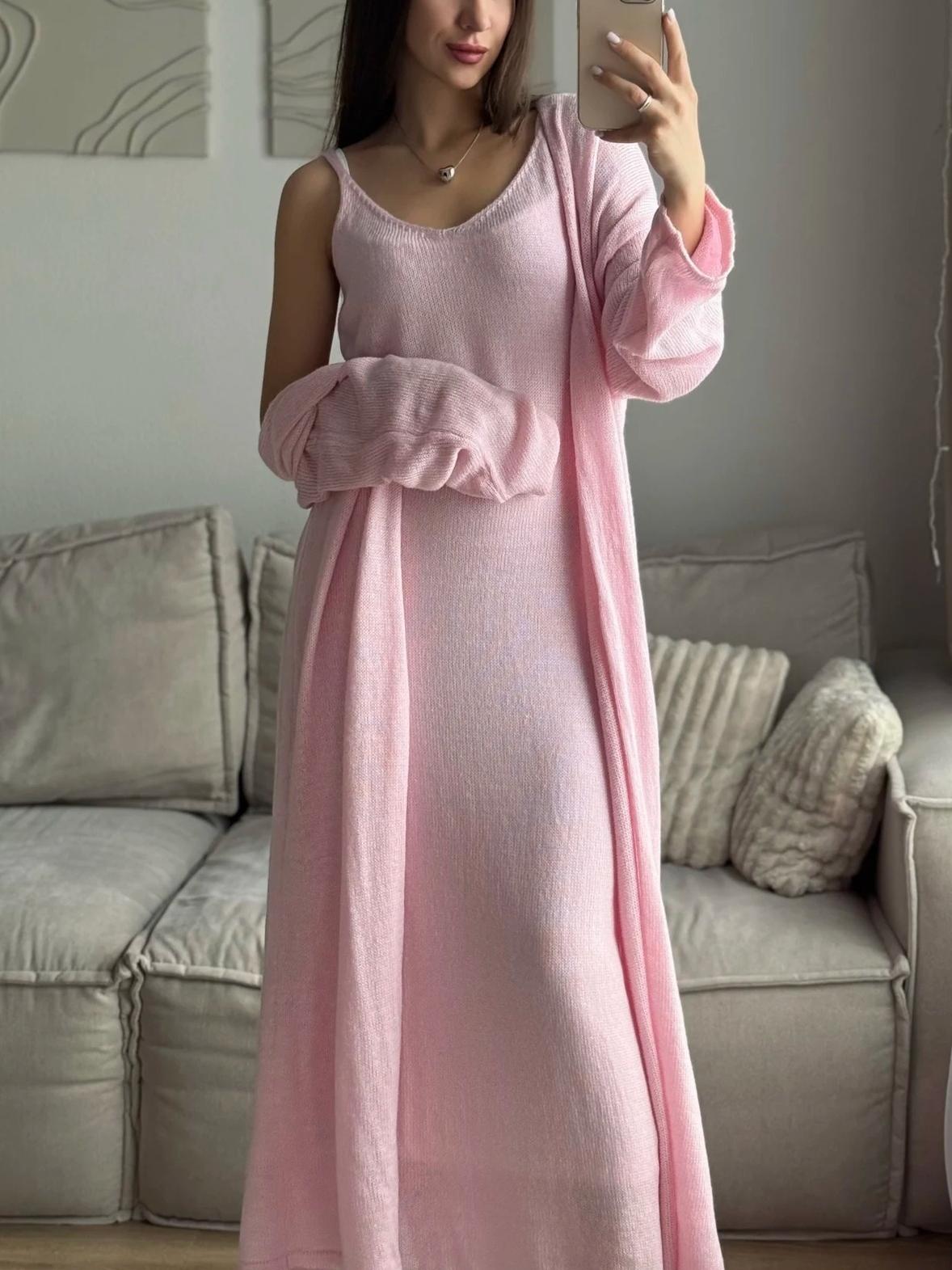 Elegant Knit Cardigan Set