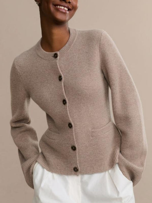 Elegant Button - Front Knit Cardigan