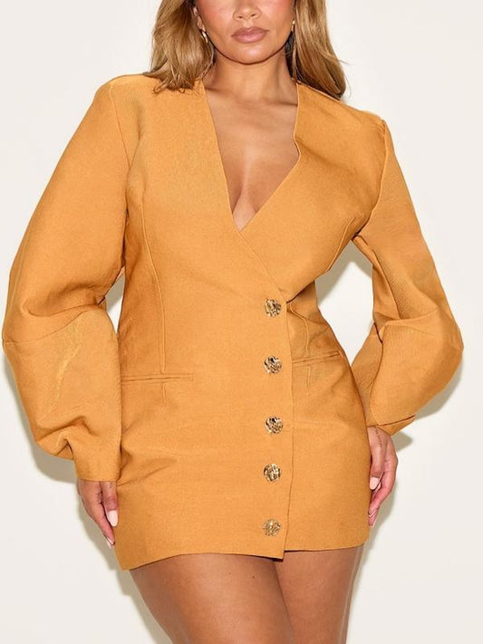 Shape Tailored Cocoon Sleeve A Line Blazer Dress