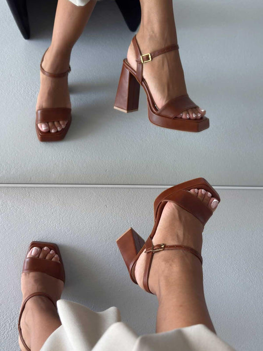 Stylish 11cm High - Heeled Sandals
