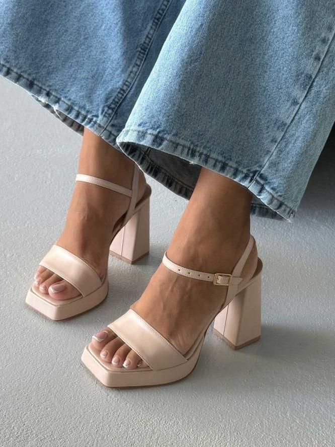 Stylish 11cm High - Heeled Sandals