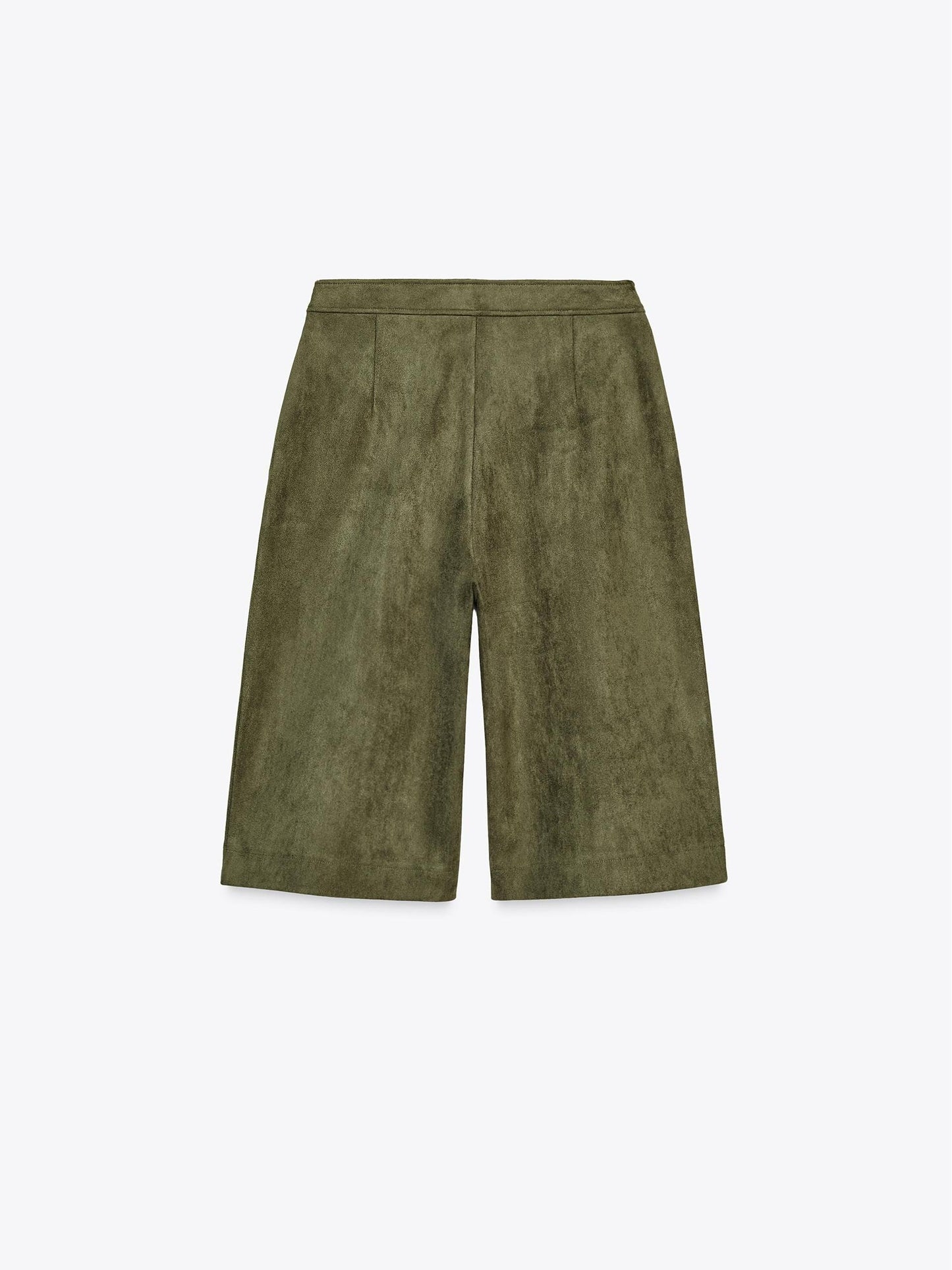 Trendy Suede-Effect Bermuda Shorts