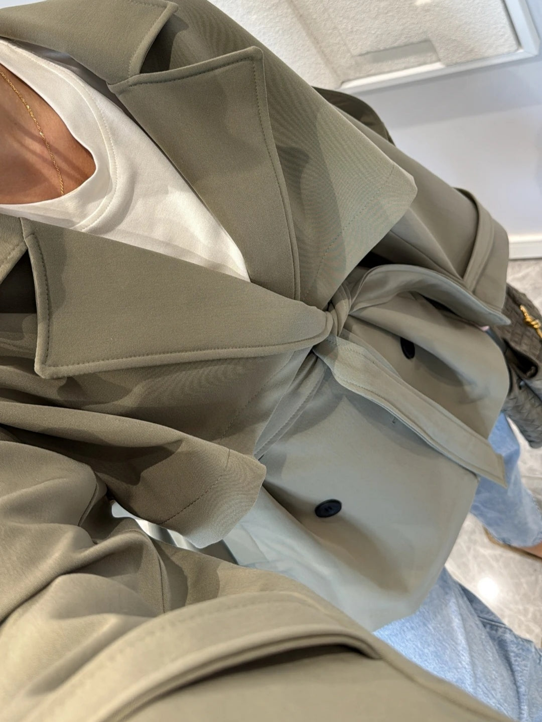 Oversized Drop Shoulder Trench Coat