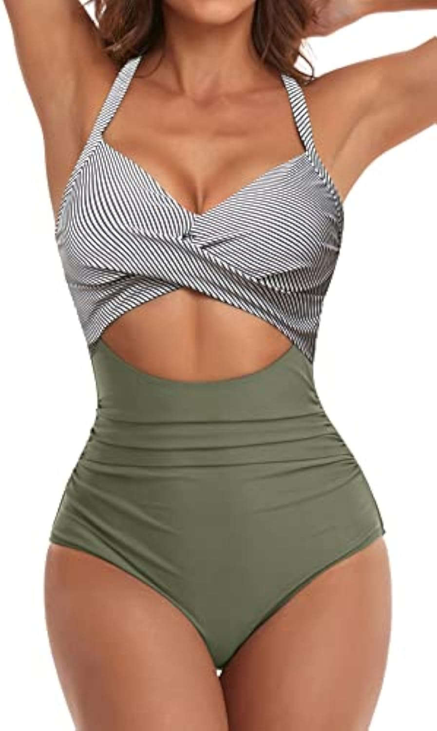Sexy Crisscross Back One-Piece Swimsuit