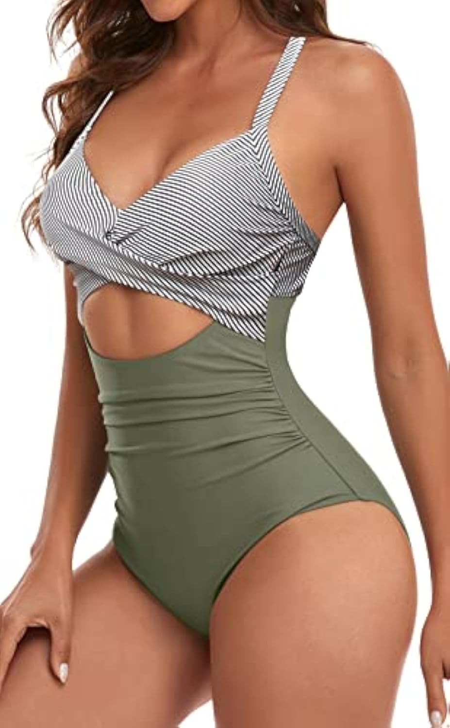 Sexy Crisscross Back One-Piece Swimsuit