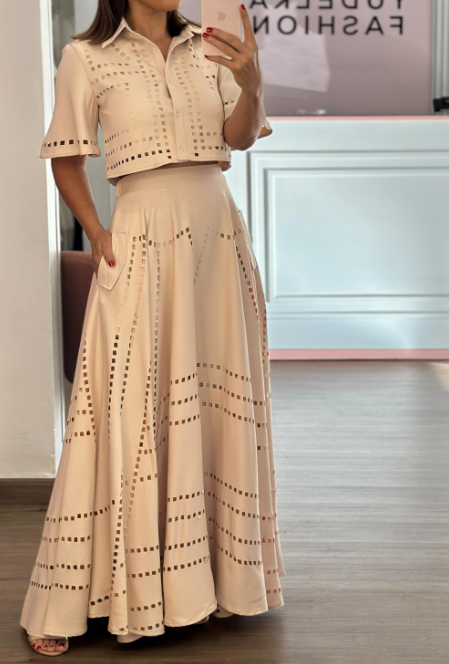 Demure Breezy Skirt 2pc Set