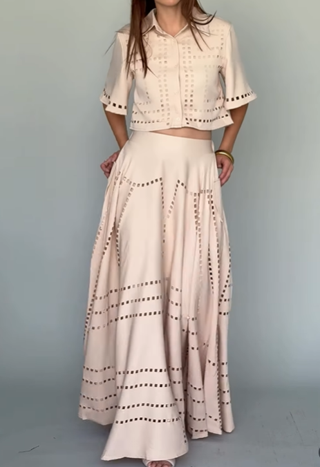 Demure Breezy Skirt 2pc Set