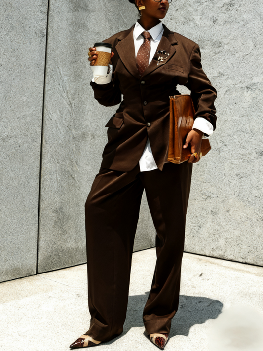 Timeless Brown Suit Set
