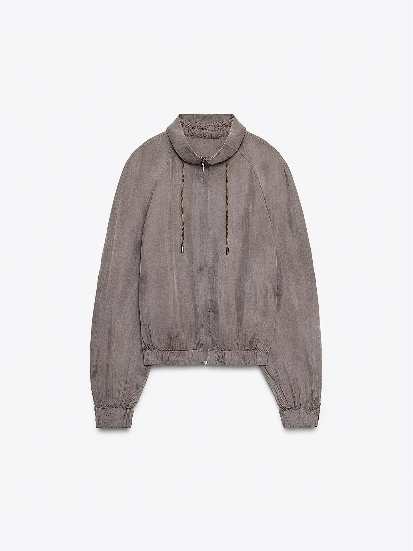 Stylish Gray Drawstring Jacket