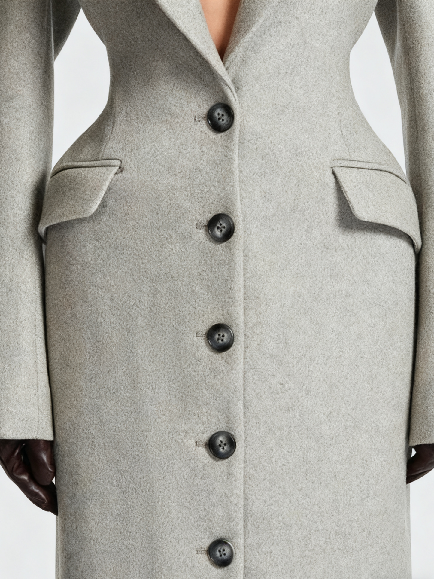 Long Wool Coat - Elegant Single - Breasted Maxi Overcoat