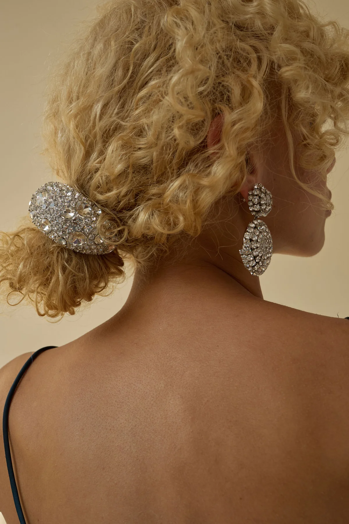Crystal Pave Dome Pony Cuff Hair Accessories Hair Rope