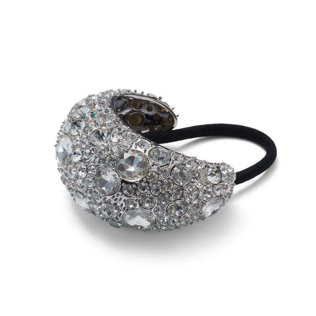 Crystal Pave Dome Pony Cuff Hair Accessories Hair Rope