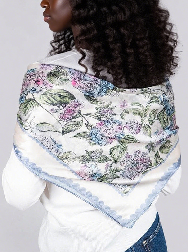 Hydrangea Square Scarf