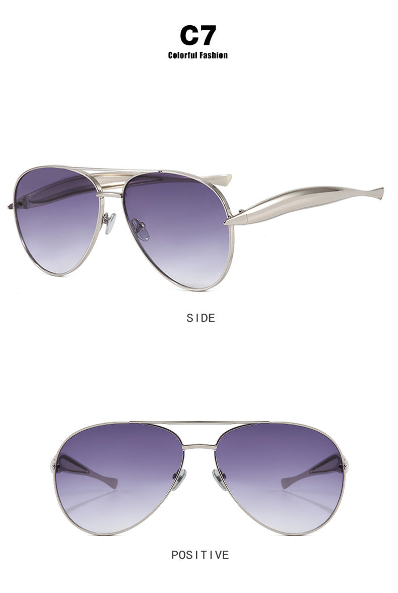Toad-Shaped Metal Sunglasses