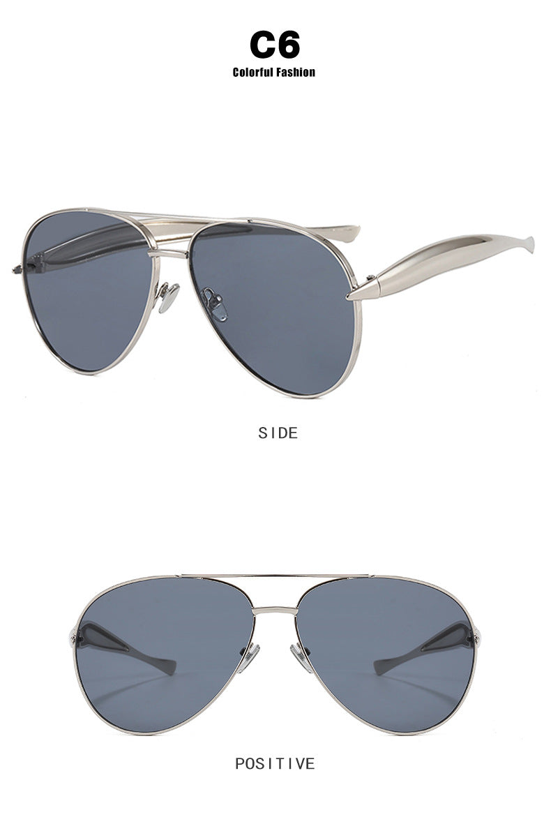 Toad-Shaped Metal Sunglasses