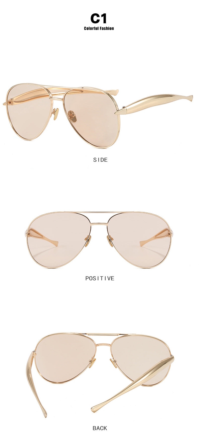 Toad-Shaped Metal Sunglasses