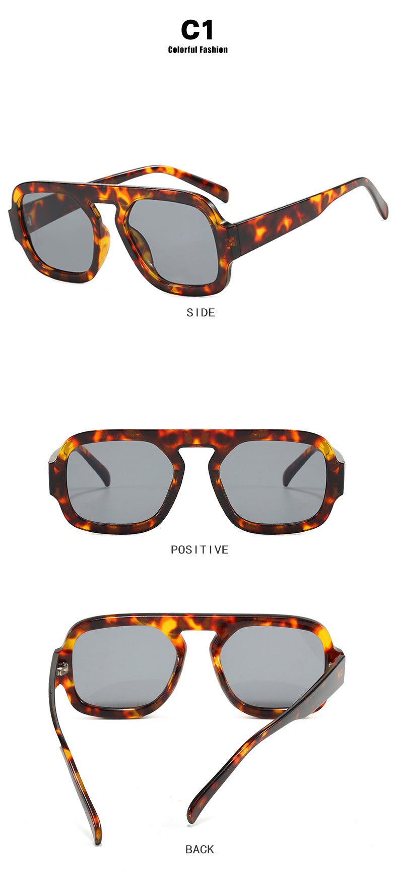 Single Beam Aviator Sunglasses