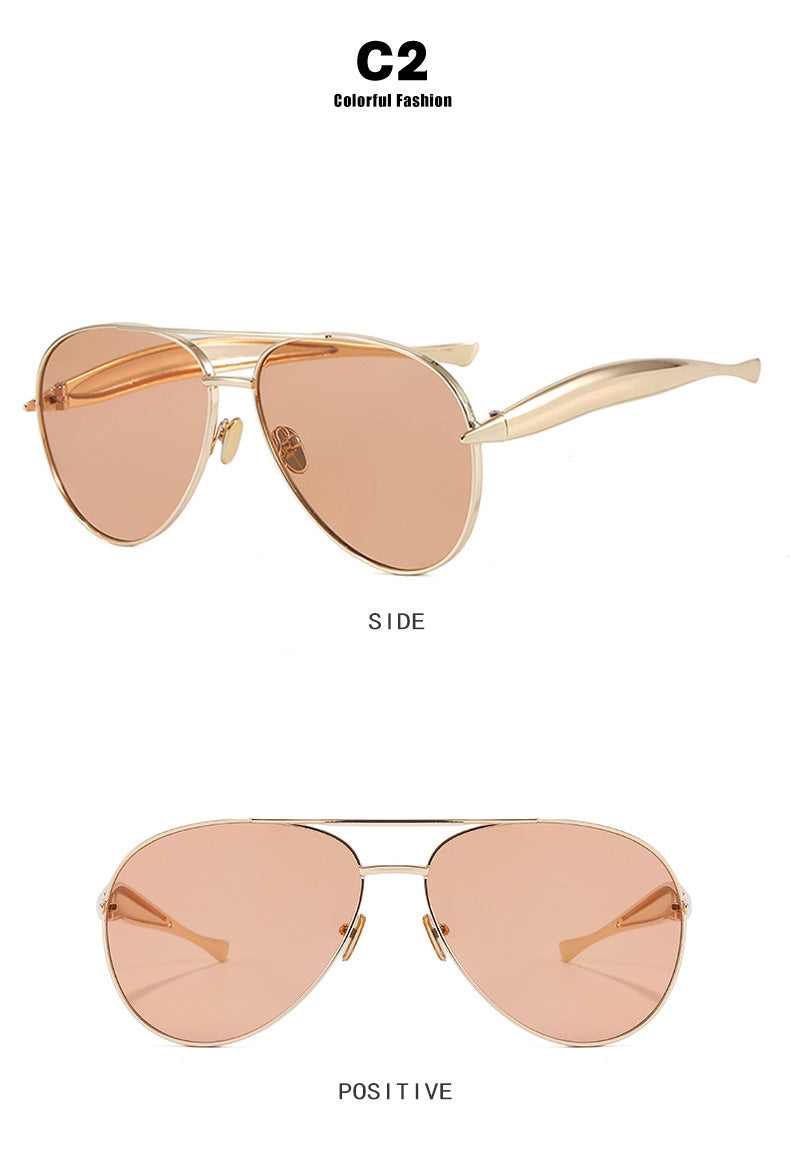 Toad-Shaped Metal Sunglasses