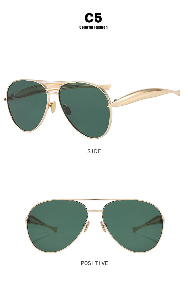 Toad-Shaped Metal Sunglasses