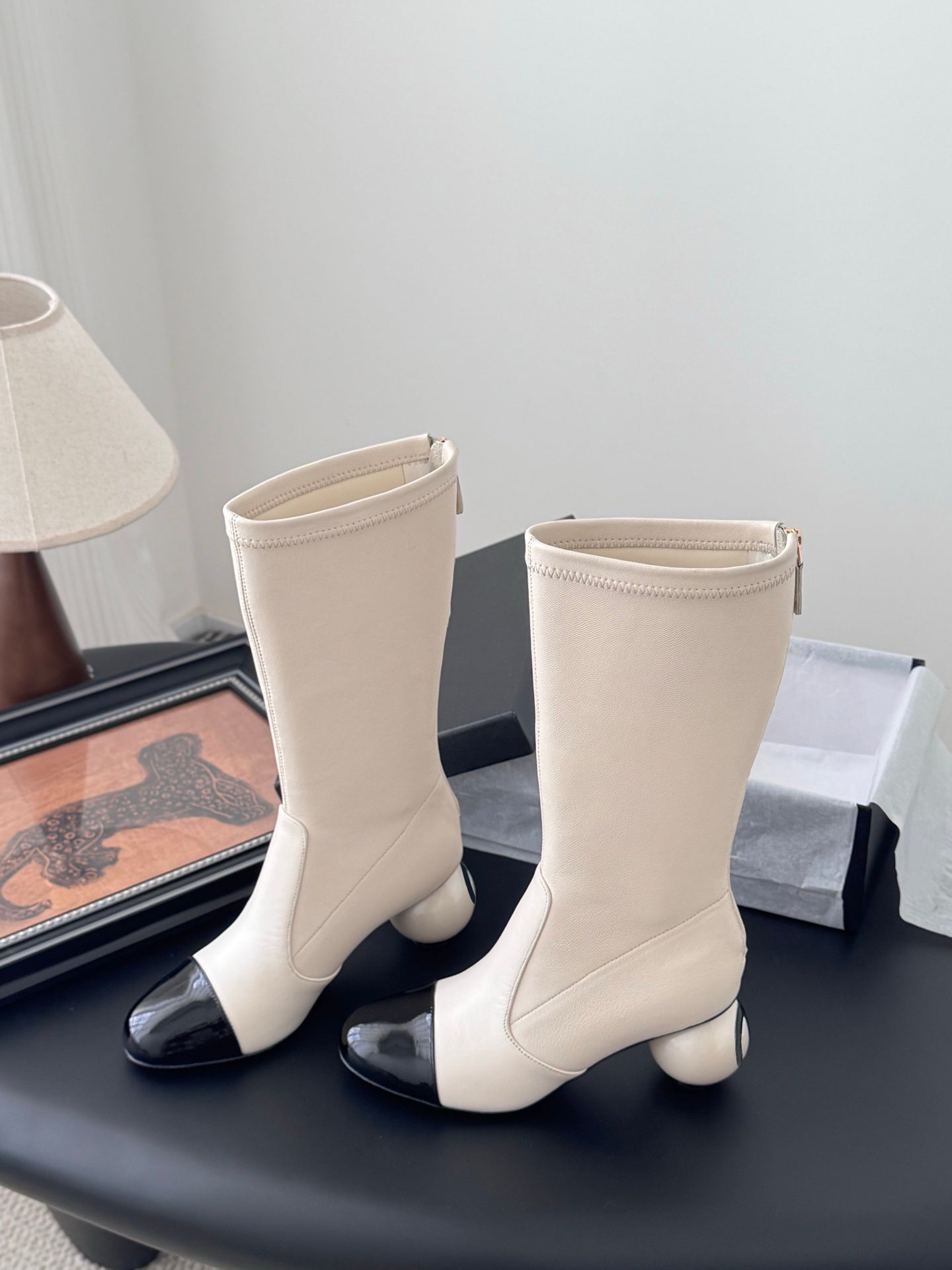 Stylish Ankle Boots with Unique Ball - Heel Design