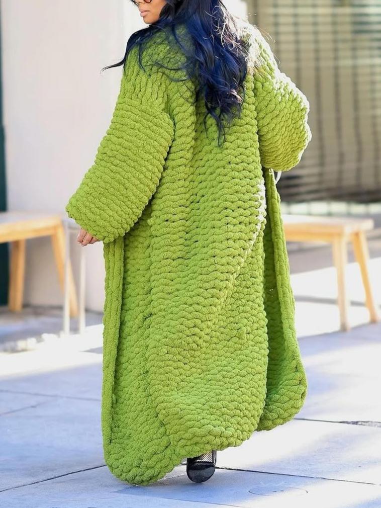 Thickened Sweater Loose Long Cardigan