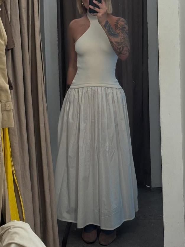 Elegant Halter - Neck Maxi Dress