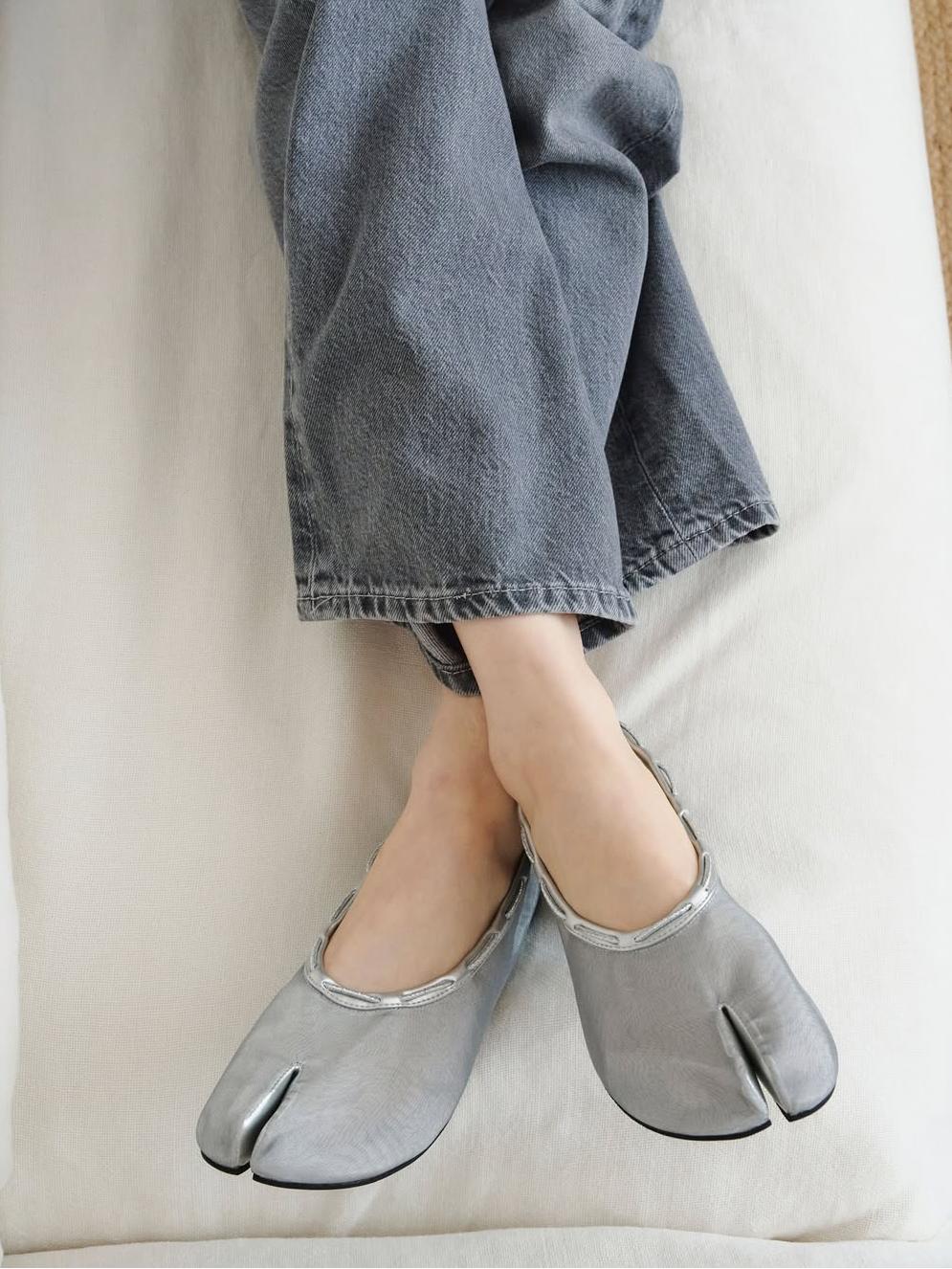 Pig Feet Shoes Mesh Air String Flat
