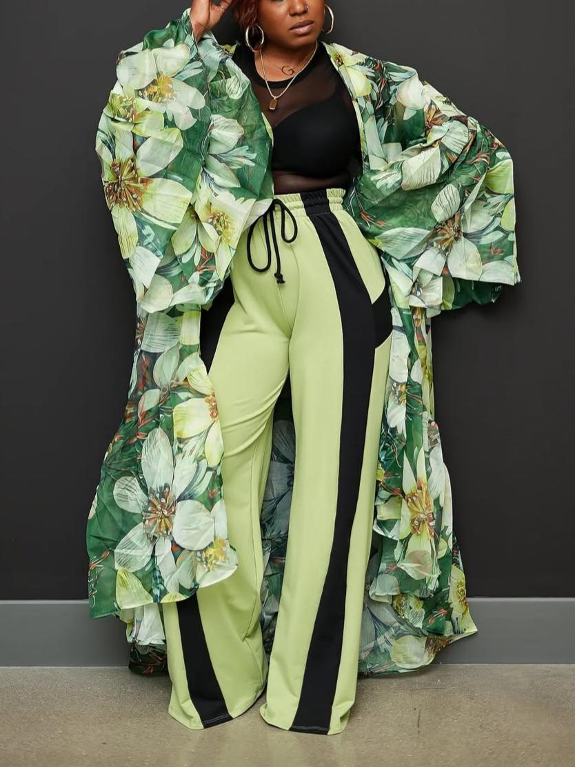 Floral Print Kimono