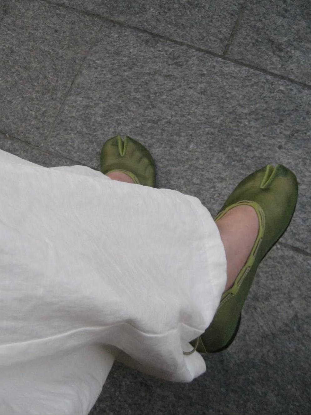 Pig Feet Shoes Mesh Air String Flat